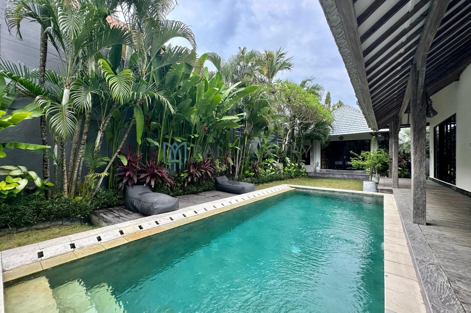 Tropical 3-Bedroom Enclosed Living Villa with Private Pool and Spacious Garden in Umalas - Monthly Rental