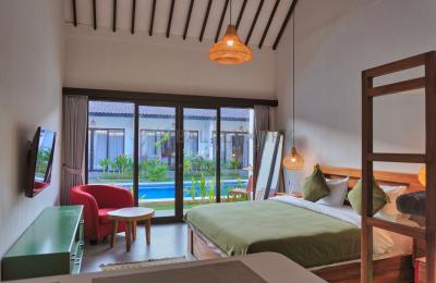 Cozy 1-Bedroom Guest House with Private Kitchen and Shared Pool in Umalas - Monthly Rental